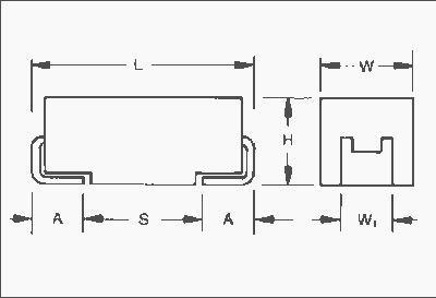 貼片鉭電容封裝外形圖