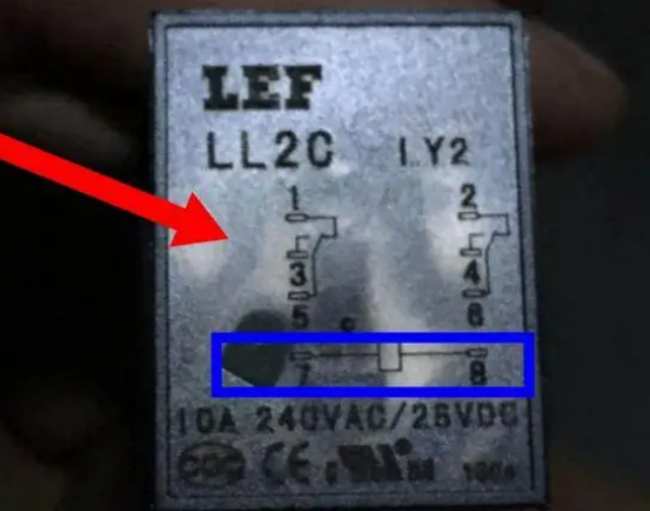 八腳繼電器八個觸點接線圖解